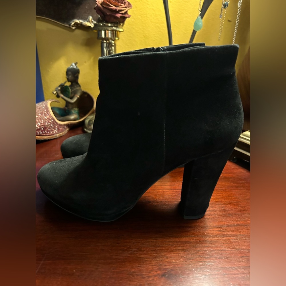 ALDO black genuine leather suede boots size 9